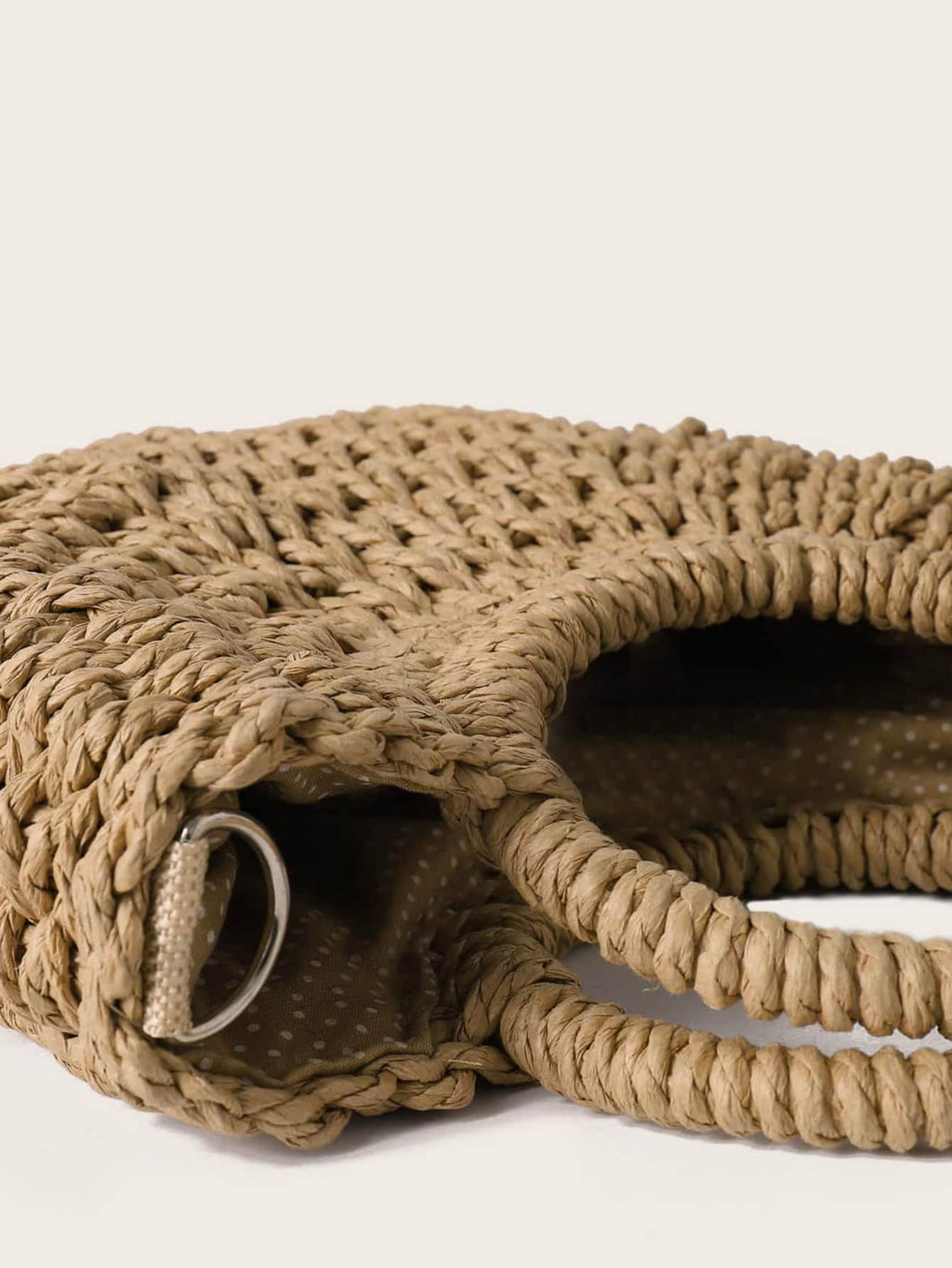 Tropiscape Round Top Handle Straw Bag For Women Woven Summer Bag Large Capacity Tote Bag For Half-Round Woven Straw Bag, Women's Summer Crossbody Bag, Casual Handbag For Mini Round Handle Straw Bag, S