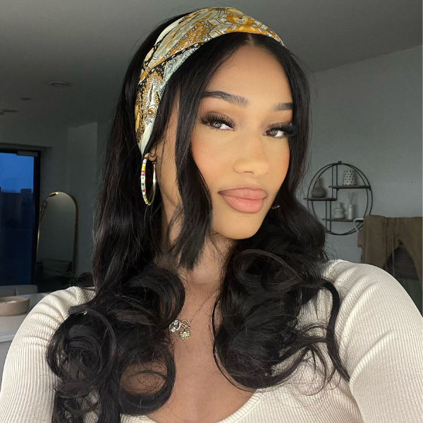 Natural Black Loose Wave Minimalist HD Lace Glueless Long Wig with Bangs - US Only