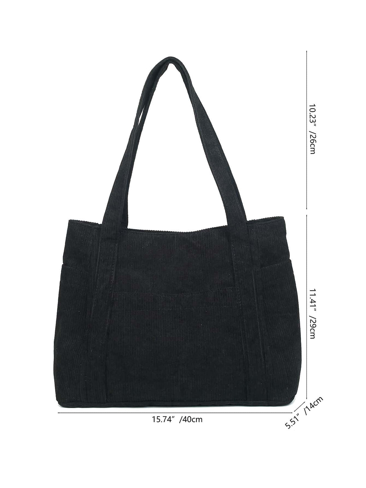 Double Handle Corduroy Shopper Bag, Minimalist Style Women Bag School Bag,Back To School Bag,Large Capacity,Laptop Compartment,Portable, Suitable For Teen Girls Women College Students, Perfect For Bac