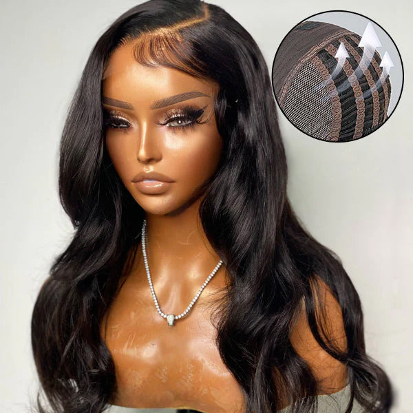 Breathable Cap Loose Body Wave Glueless 5x5 Upgraded Lace Front Mid Part Long Wig - US Only