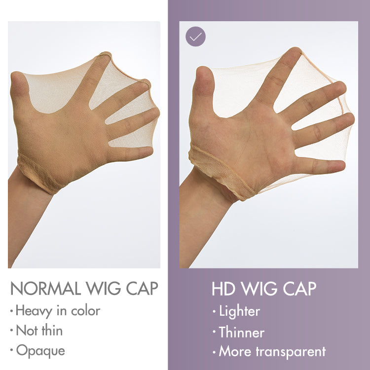 10pcs Stretchy HD Breathable Wig Caps with Non-Slip Elastic Band for Lace Frontal Wigs | Add-on Item