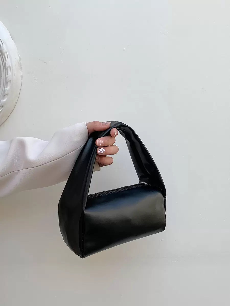 Mini Solid Color Handbag- Multi-Purpose Casual Tote, Bucket-Shaped Small Bag, Fashionable Square-Shaped Bag