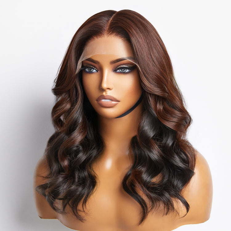 Peekaboo Bronze Brown Loose Body Wave Glueless 5x5 Closure HD Lace Wig | Large & Small Cap Size