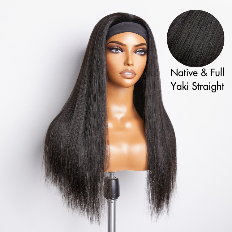 Ready to Go Classic Yaki Straight Glueless Headband Wig Beginner Friendly - US Only