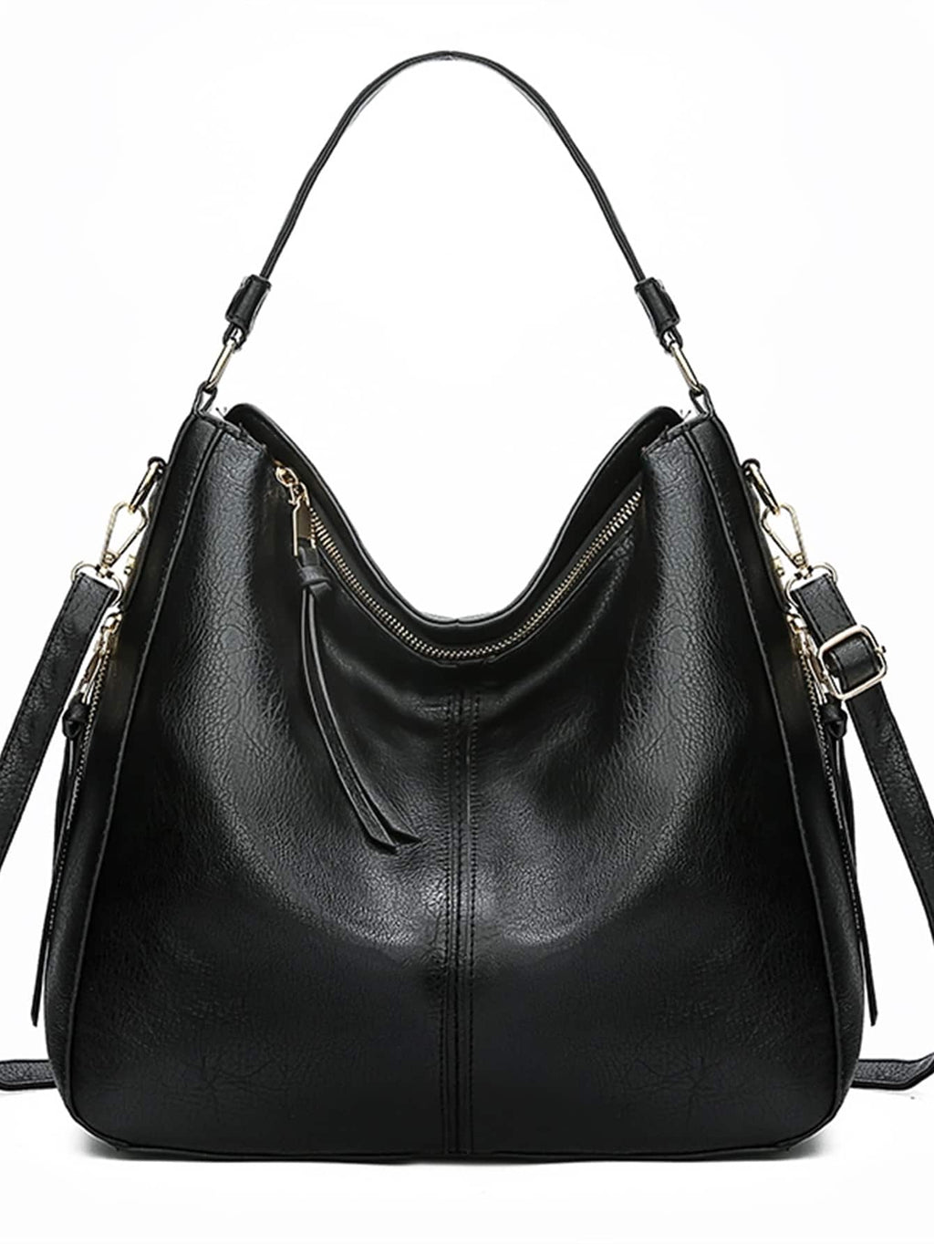 ZAINJO Women PU Leather Handbag, Casual Shoulder Bag, Retro Tote Bag