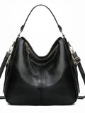 ZAINJO Women PU Leather Handbag, Casual Shoulder Bag, Retro Tote Bag