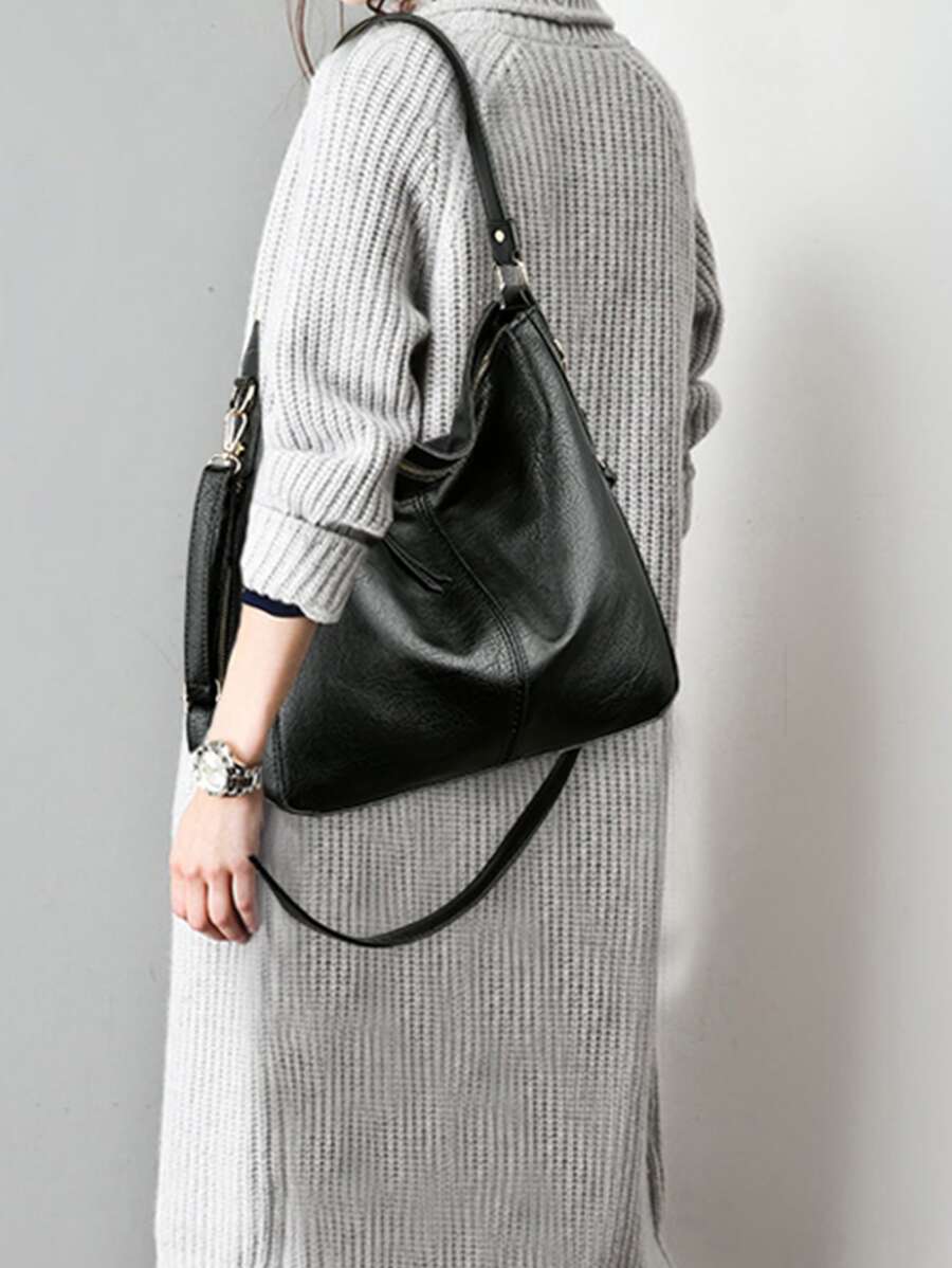 ZAINJO Women PU Leather Handbag, Casual Shoulder Bag, Retro Tote Bag, Women's Shoulder Tote Bag, PU Leather Women's Shoulder Bag, Women's Crossbody Bag, Women's Casual Bag, Minimalist Style Women's Ba