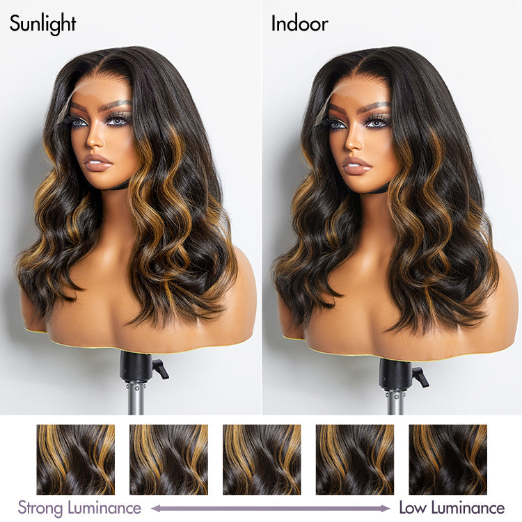 Blonde Piece Highlights Loose Wave Glueless 5x5 Closure HD Lace Wig | Large & Small Cap Size