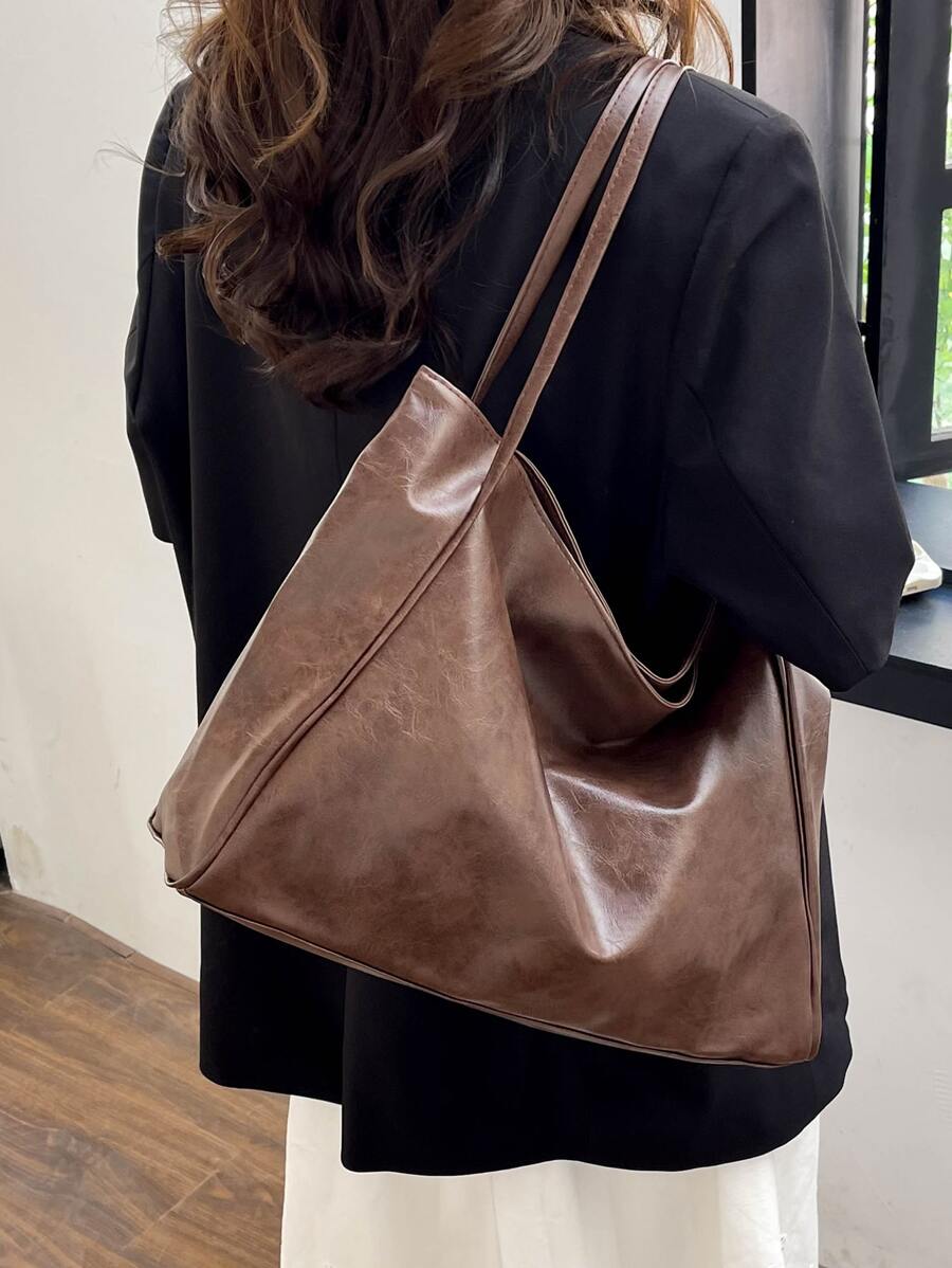 2026 New Korean Bag Women New Hand-Held Large Bag Retro Design Versatile Shoulder Casual Tote Bag