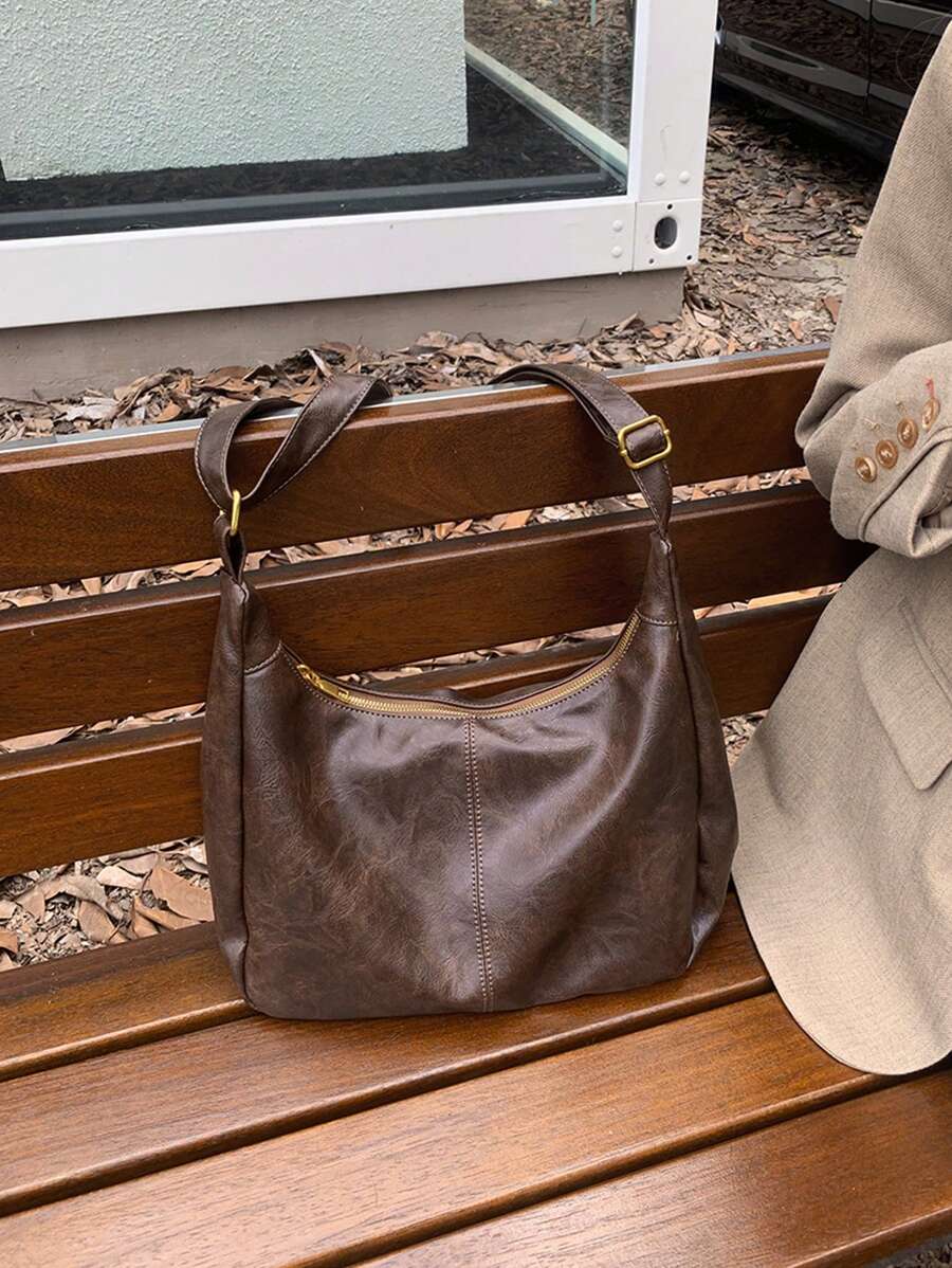 Maillard Retro Crossbody Bag For Women, Commuter & Casual Tote Purse, 2025 New Korean Fashion Versatile Large Capacity Shoulder Bag