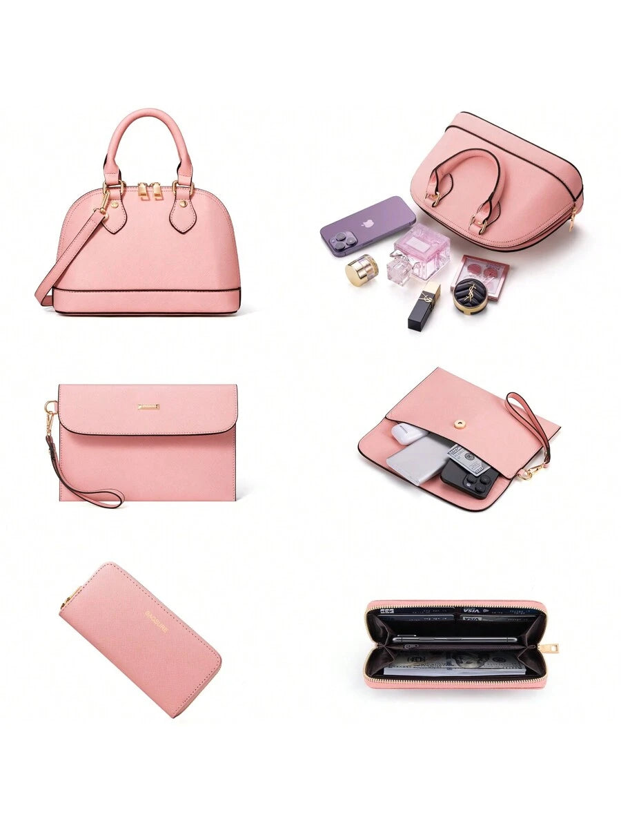 UKEIN 4PCS Women Purse And Handbag Set Wallet Tote Bag Satchel Oversized Shoulder Top Handle Bag Hobo Bags