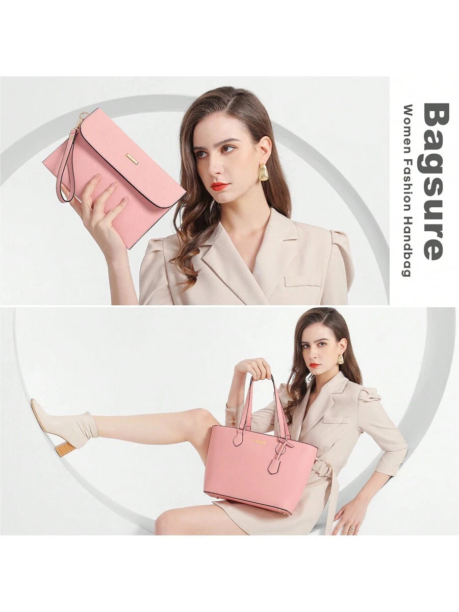 UKEIN 4PCS Women Purse And Handbag Set Wallet Tote Bag Satchel Oversized Shoulder Top Handle Bag Hobo Bags