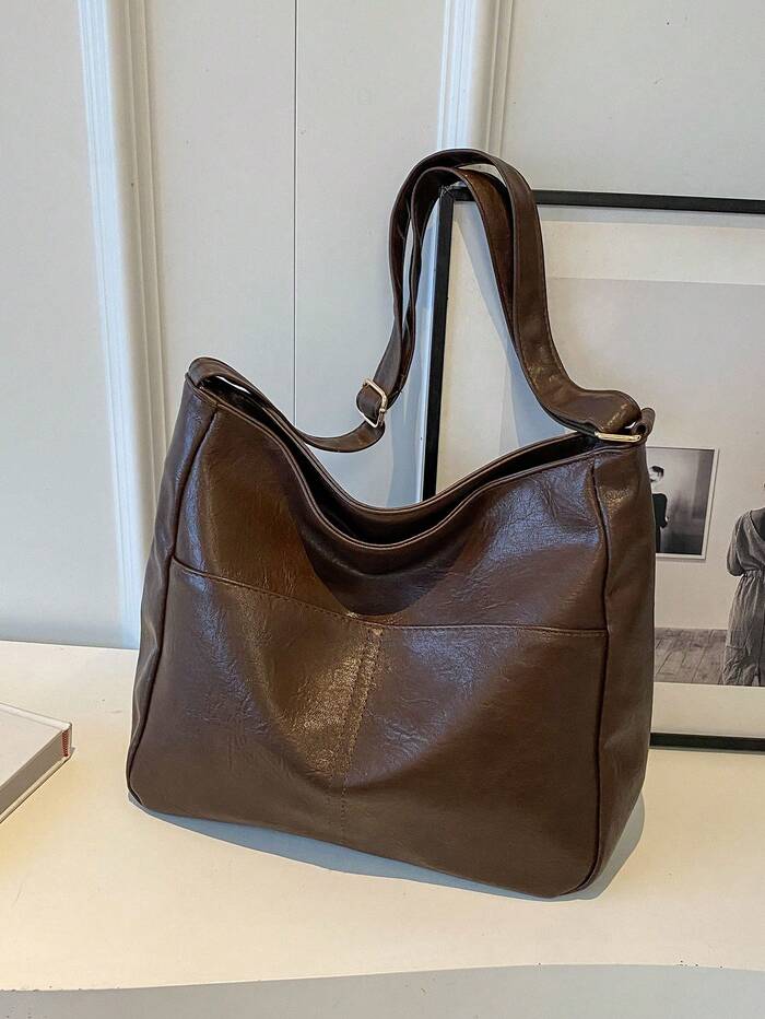Retro Melade Crossbody Bag, Large Capacity, Fashion Versatile, Casual Tote Bag