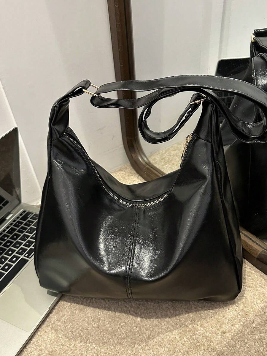 Women's Shoulder Bag- Vintage Style, Fall And Winter New Arrival, Tote Bag, Fashionable And Casual, Crossbody Bag, Soft Leather Tote Bag, Large Capacity, Versatile And High-End, Niche Commuter Bag