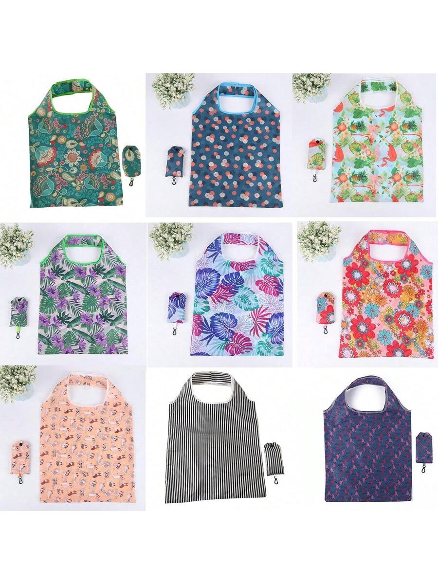 1pc Large Waterproof Reusable Grocery Bags Beach Bag- Foldable Supermarket Shopping Bag For Storage And Machine Washable Tote BagsSchool Bag,Back To School Backpack,Portable,Lightweight, Suitable For