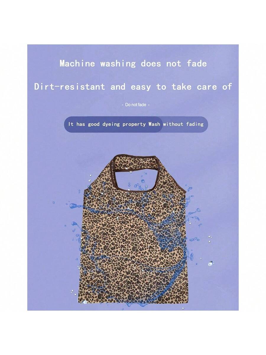 1pc Large Waterproof Reusable Grocery Bags Beach Bag- Foldable Supermarket Shopping Bag For Storage And Machine Washable Tote BagsSchool Bag,Back To School Backpack,Portable,Lightweight, Suitable For