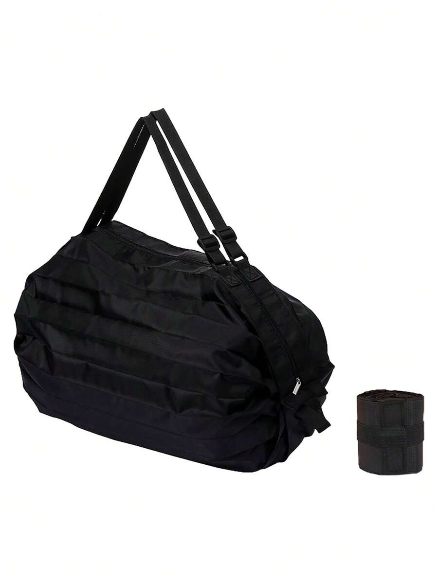 1Pc Reusable Foldable Shopping Bag Waterproof Outdoor Travel Beach Outings Bag Supermarket Grocery Large Capacity Portable Lightweight Storage Bag