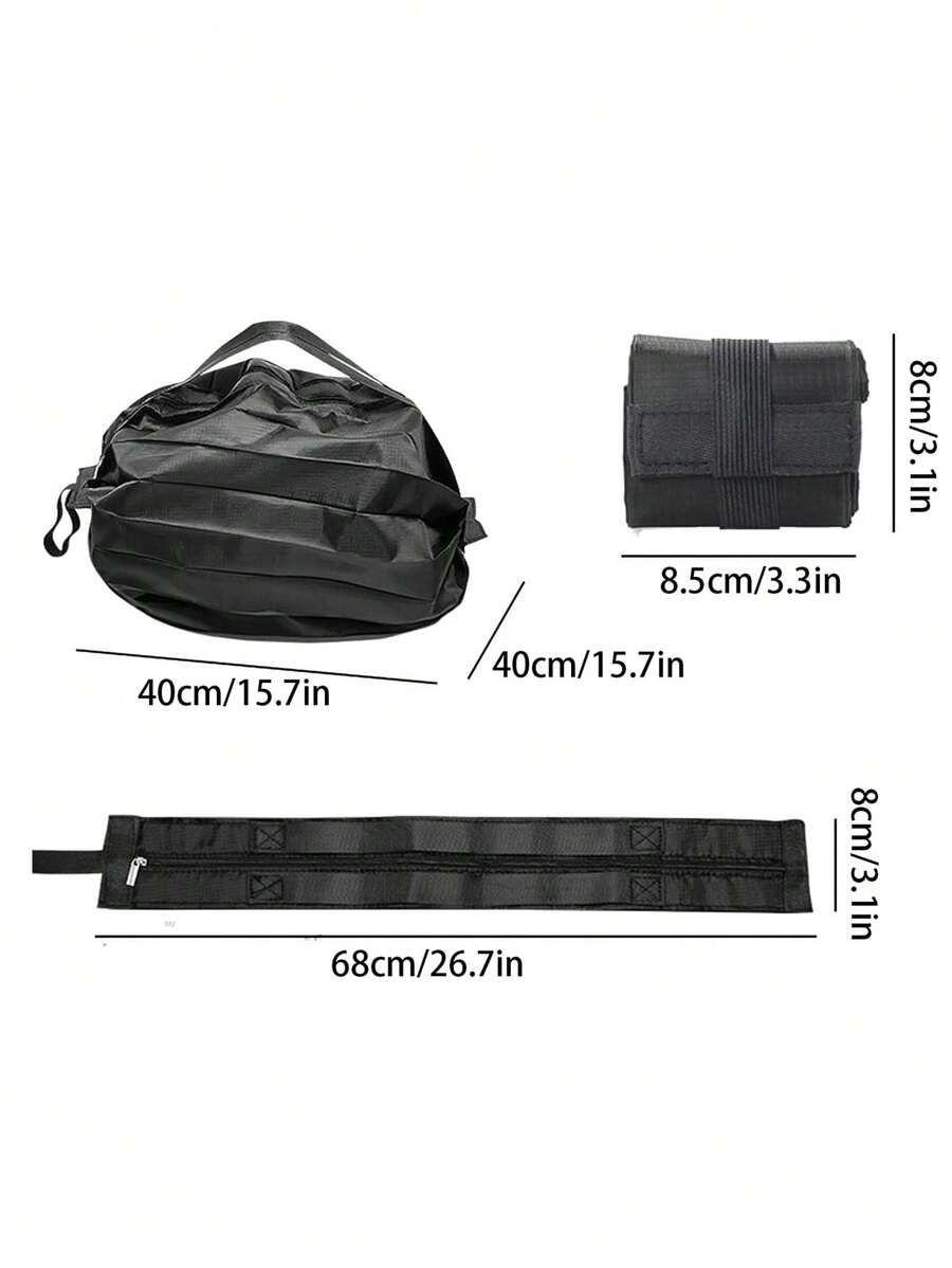 1Pc Reusable Foldable Shopping Bag Waterproof Outdoor Travel Beach Outings Bag Supermarket Grocery Large Capacity Portable Lightweight Storage Bag