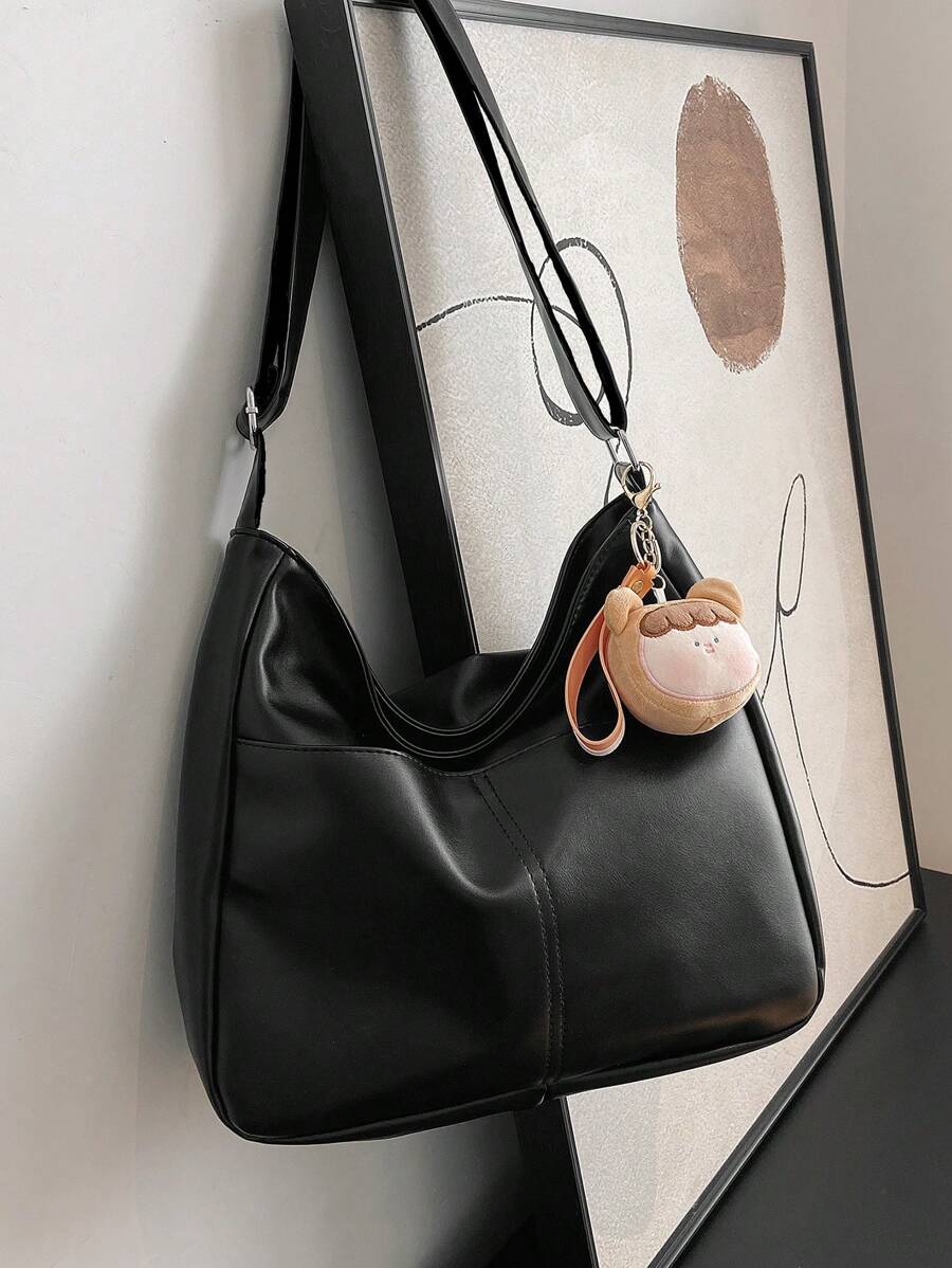 Retro Melade Crossbody Bag, Large Capacity, Fashion Versatile, Casual Tote Bag, Suitable For Travel And Business, Japanese Style, Eye-Catching Women's Commuter Bag