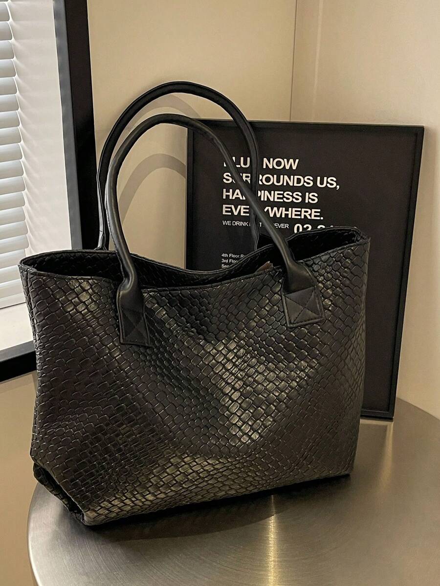 1 Large Capacity Tote Bag New Shopping Bag Crocodile Pattern Commuting Large Bag Shoulder Bag Women's Short Travel Large Bag Mother's Day Gift