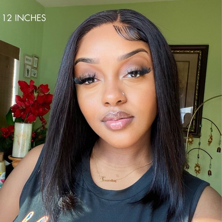 Effortless Straight 4x4 Closure Lace Glueless Mid Part Long Wig 100% Human Hair -US Only