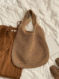 Gusure Bag Large Capacity Weave Tote Bag Summer Straw Handbag And Purse Female Bohemian Shoulder Bag For Women Ladies Bag, Beach Essentials, Summer Women Bag, Perfect For Travel, Vacation, Holiday & B