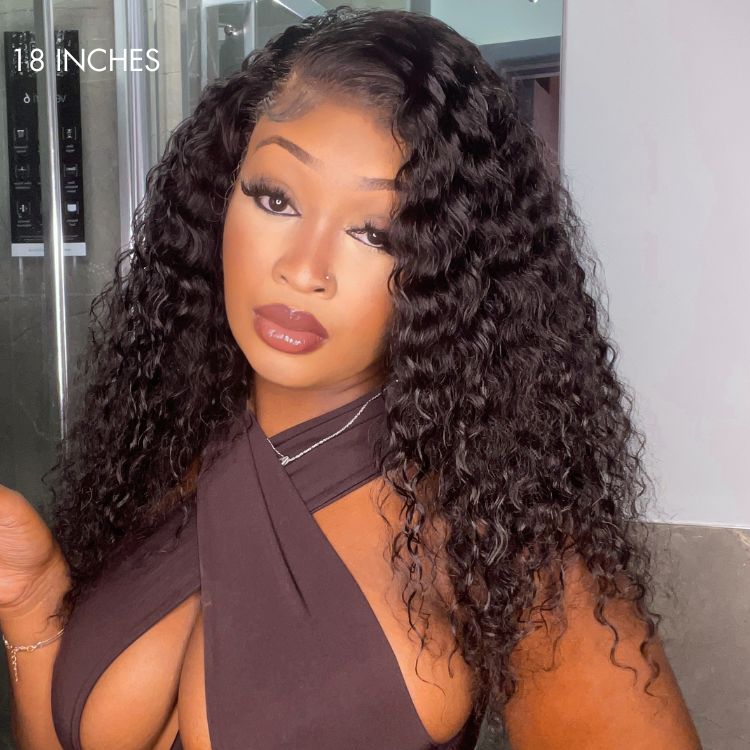 20''+$10=22''| Luvme Hair 180% Density Deep Wave Glueless 13x4 Frontal Lace Wig - US Only