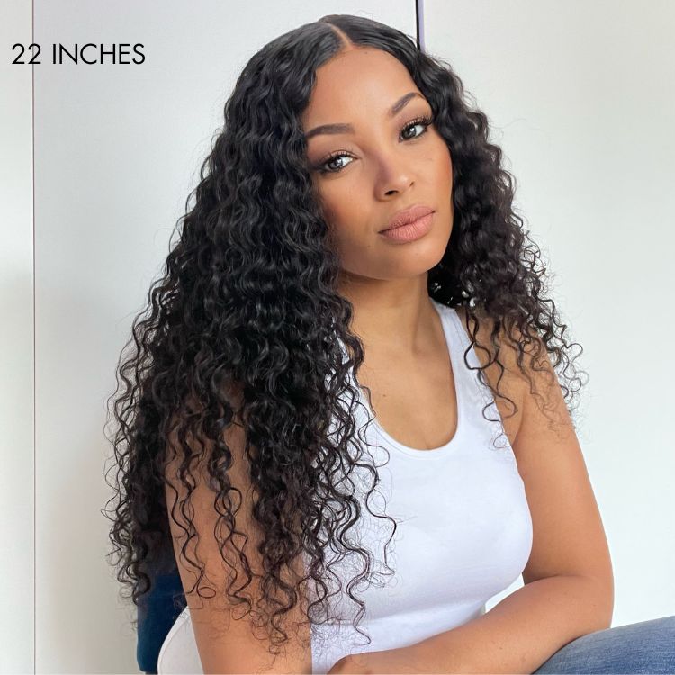 20''+$10=22''| Luvme Hair 180% Density Deep Wave Glueless 13x4 Frontal Lace Wig - US Only