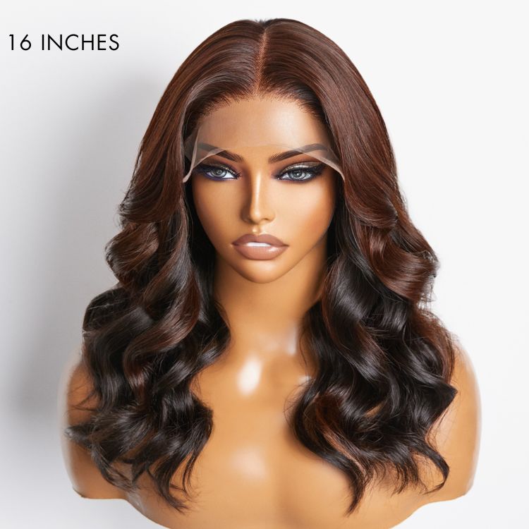 Peekaboo Bronze Brown Loose Body Wave Glueless 5x5 Closure HD Lace Wig | Large & Small Cap Size
