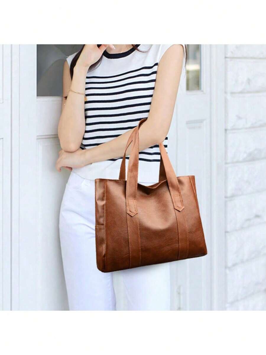 Simple Fashion Women Tote Bag, Large Capacity Shoulder Handbag, Versatile Office/Casual Crossbody Bag, New Arrival Tote Bags For Woman