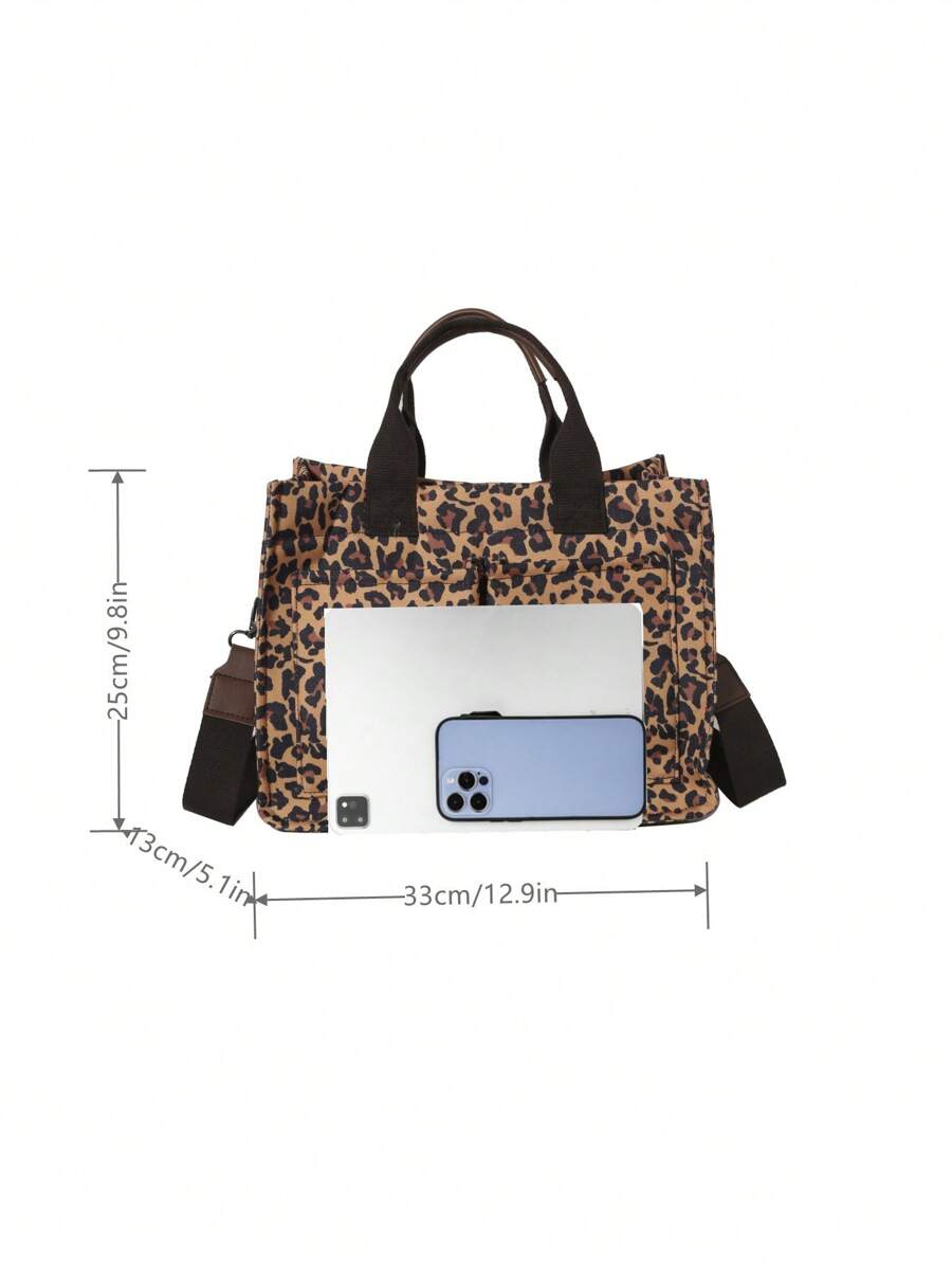 Fashionable Vintage Flower Printed Tote Bag With Random Patterns, Suitable For Commuting, Work, Travel, Etc.
