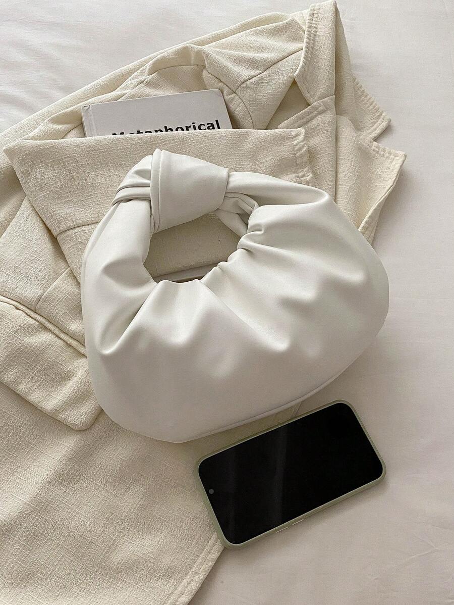 Women's Pleated Cloud-Shaped PU Leather Handbag, And High-Quality Tote Bag