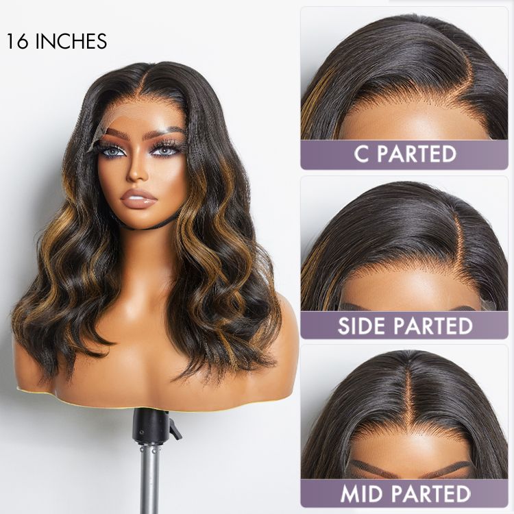 Blonde Piece Highlights Loose Wave Glueless 5x5 Closure HD Lace Wig | Large & Small Cap Size
