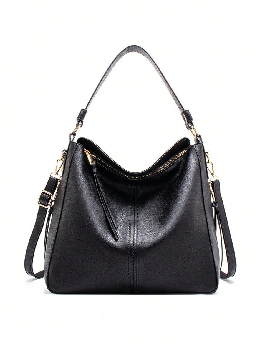 ZAINJO Women PU Leather Handbag, Casual Shoulder Bag, Retro Tote Bag, Women's Shoulder Tote Bag, PU Leather Women's Shoulder Bag, Women's Crossbody Bag, Women's Casual Bag, Minimalist Style Women's Ba