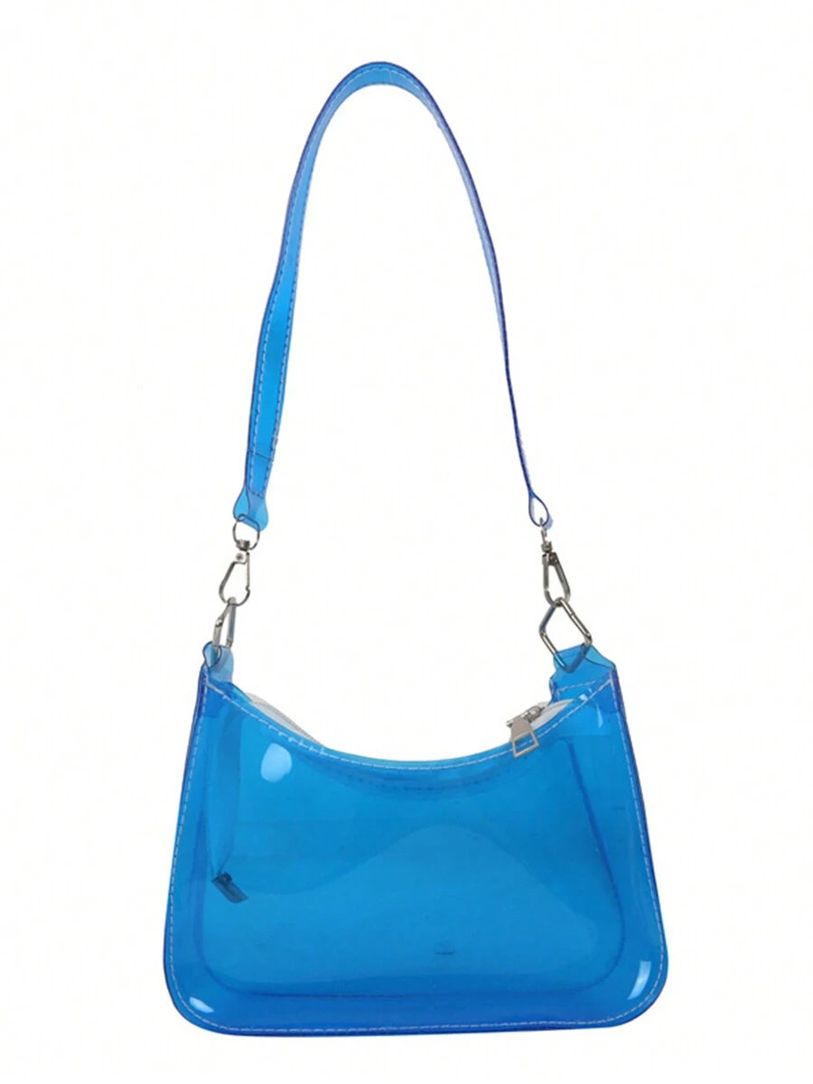 Stadium Approved Small Clear Crossbody Bag PVC Candy Color Clear Bag Purse Handbag Retro Classic Tote Bag