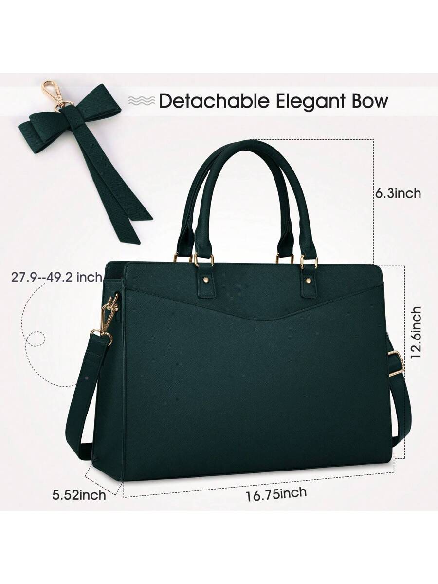 Laptop Bag For Women 15.6 Inch Leather Tote Bag Professional Business Office Work Bag Waterproof Briefcase Computer Tote Bag Large Capacity Lightweight Handbag Shoulder Bag