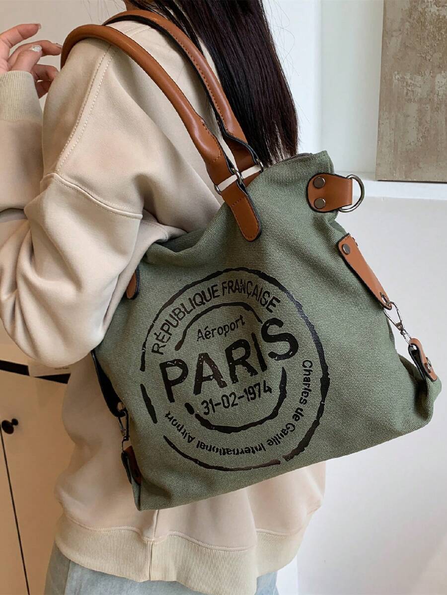Large Capacity Versatile Tote Bag, Fashion Crossbody Bag, Shoulder Bag For School, Work, Outdoor, Commuting
