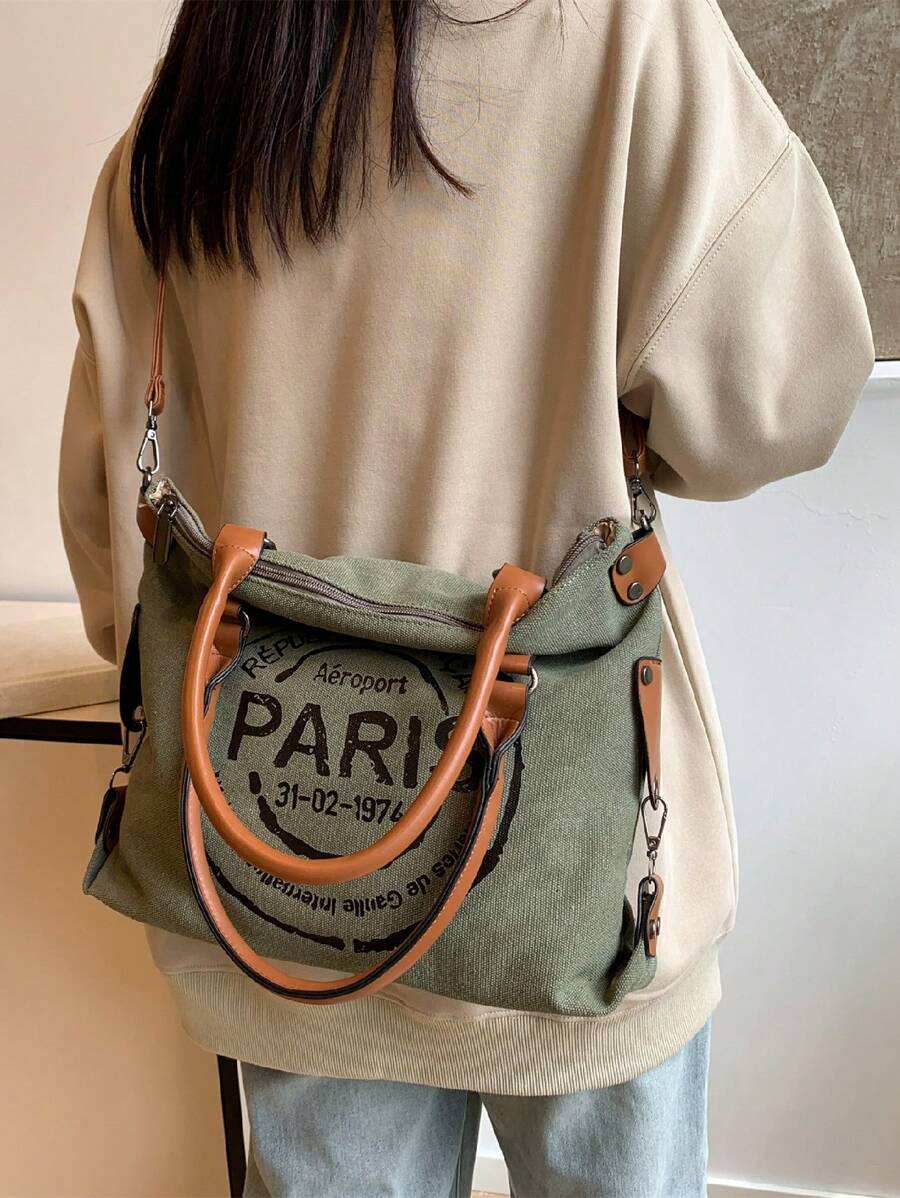 Large Capacity Versatile Tote Bag, Fashion Crossbody Bag, Shoulder Bag For School, Work, Outdoor, Commuting