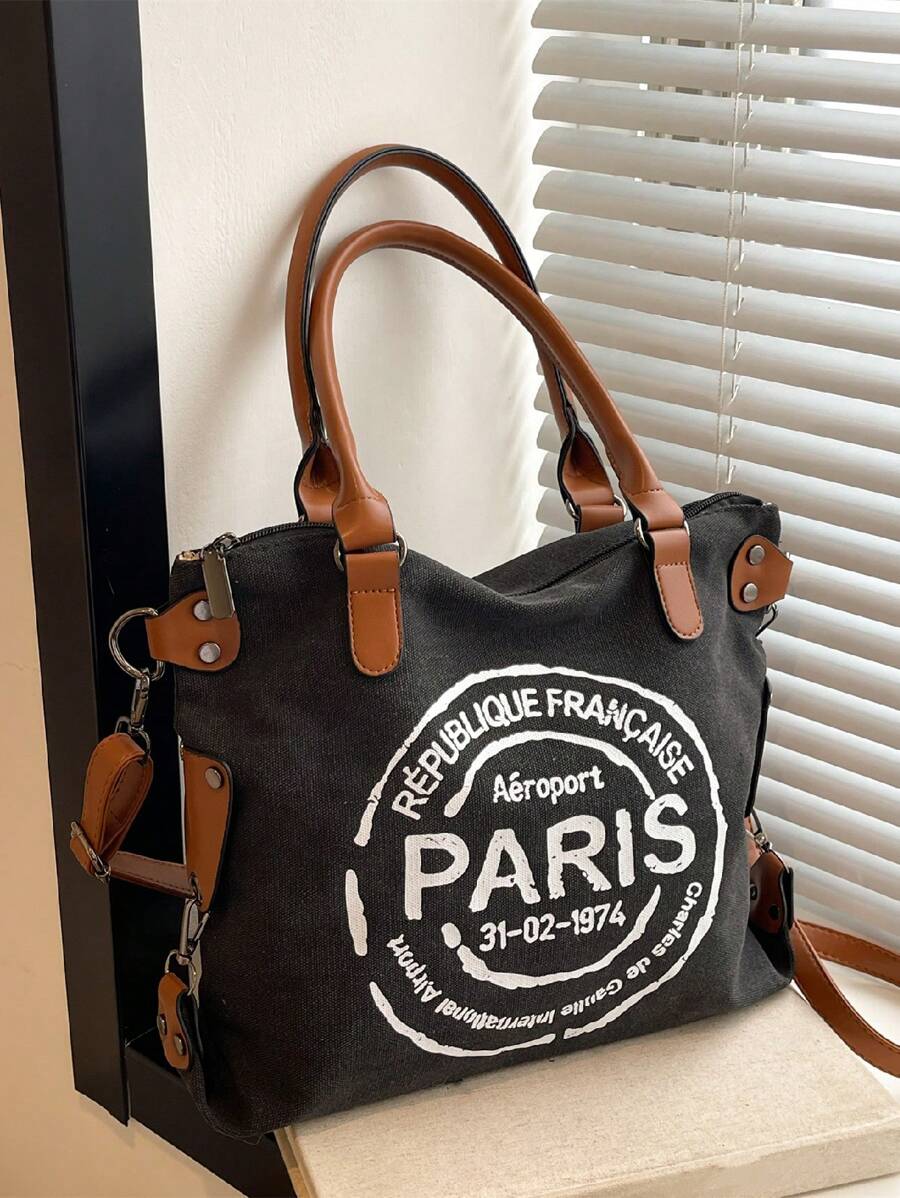 Large Capacity Versatile Tote Bag, Fashion Crossbody Bag, Shoulder Bag For School, Work, Outdoor, Commuting