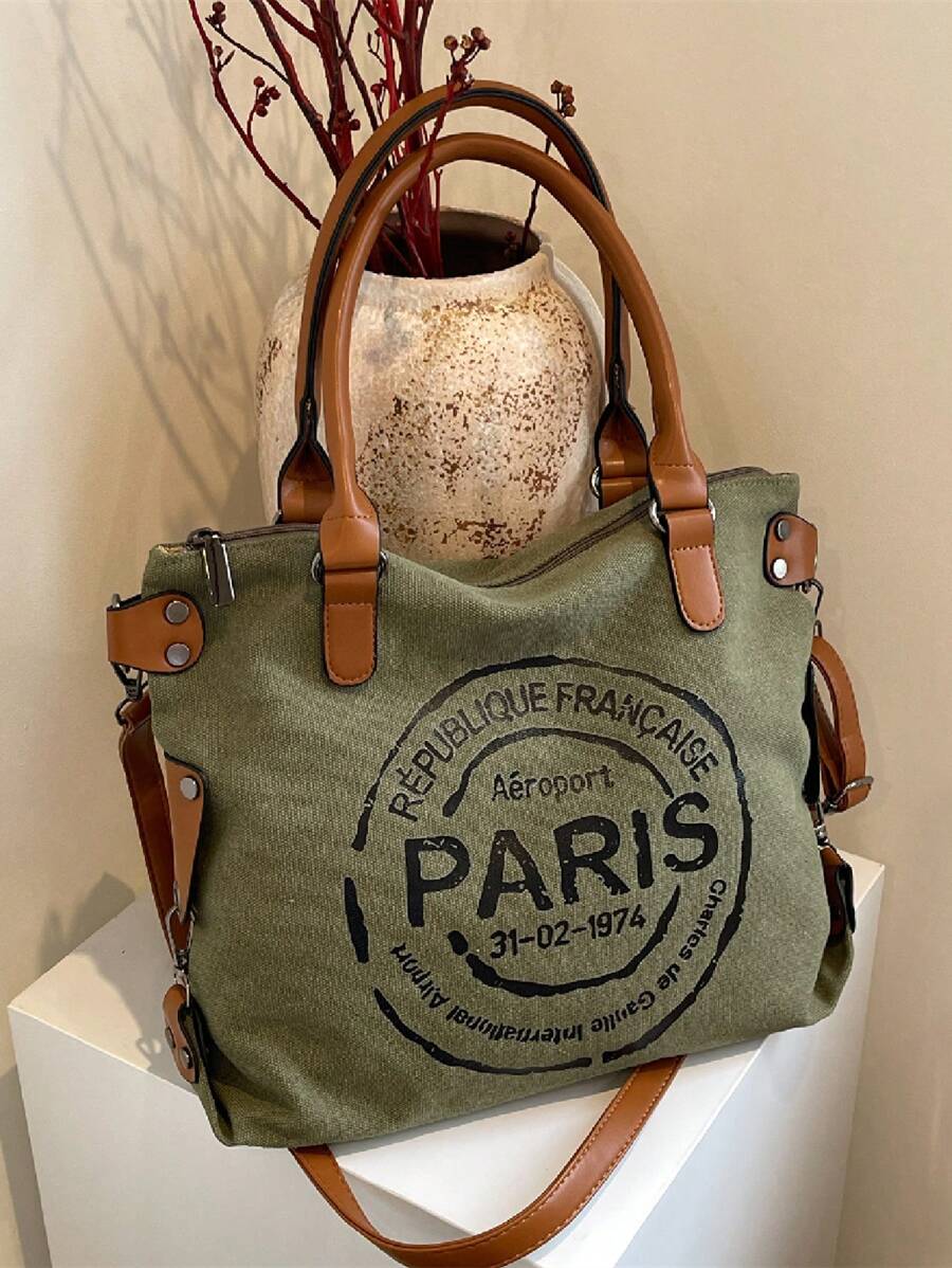 Large Capacity Versatile Tote Bag, Fashion Crossbody Bag, Shoulder Bag For School, Work, Outdoor, Commuting