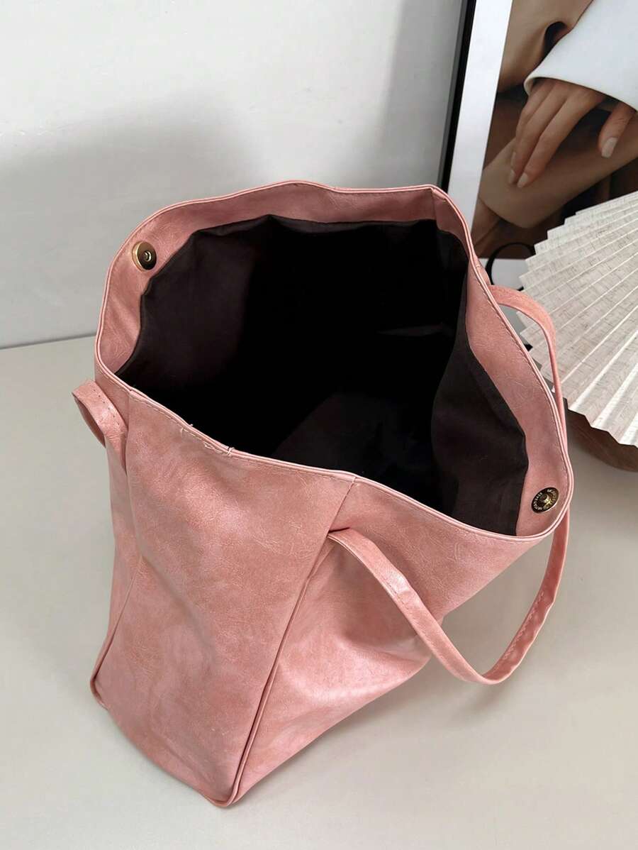 2026 New Korean Bag Women New Hand-Held Large Bag Retro Design Versatile Shoulder Casual Tote Bag