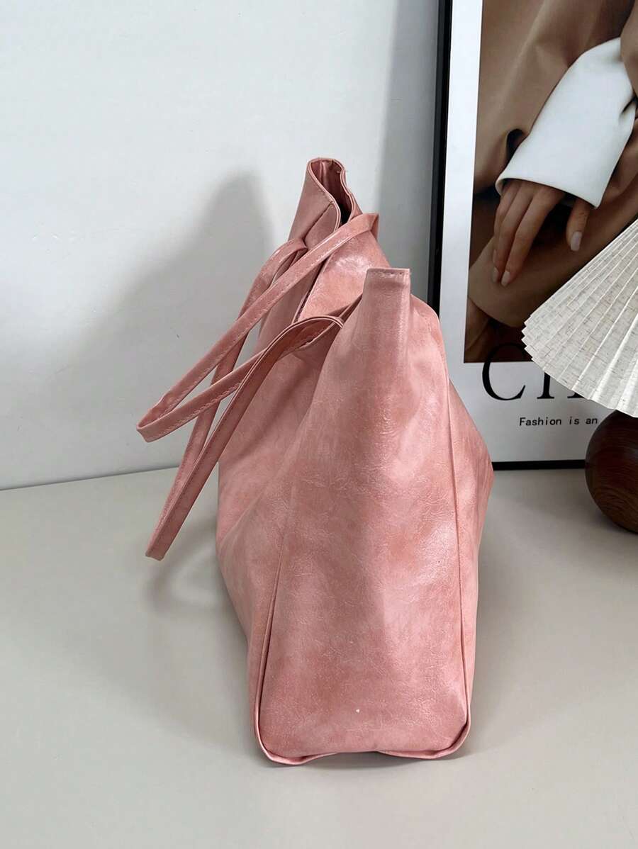 2026 New Korean Bag Women New Hand-Held Large Bag Retro Design Versatile Shoulder Casual Tote Bag