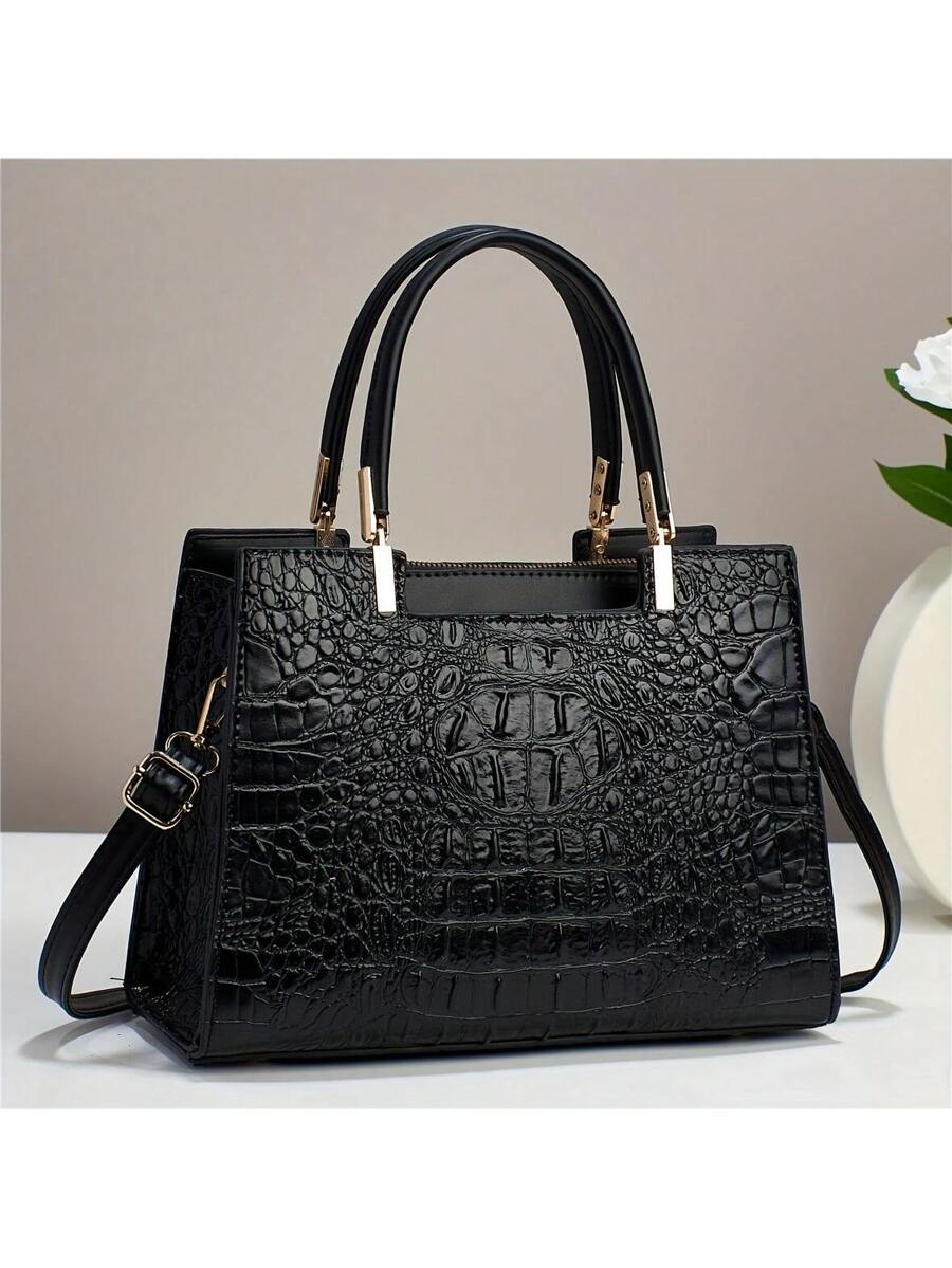 Crocodile Pattern Purses And Handbags For Women Fashion Shoulder Crossbody Tote Bags Stylish Ladies Purses