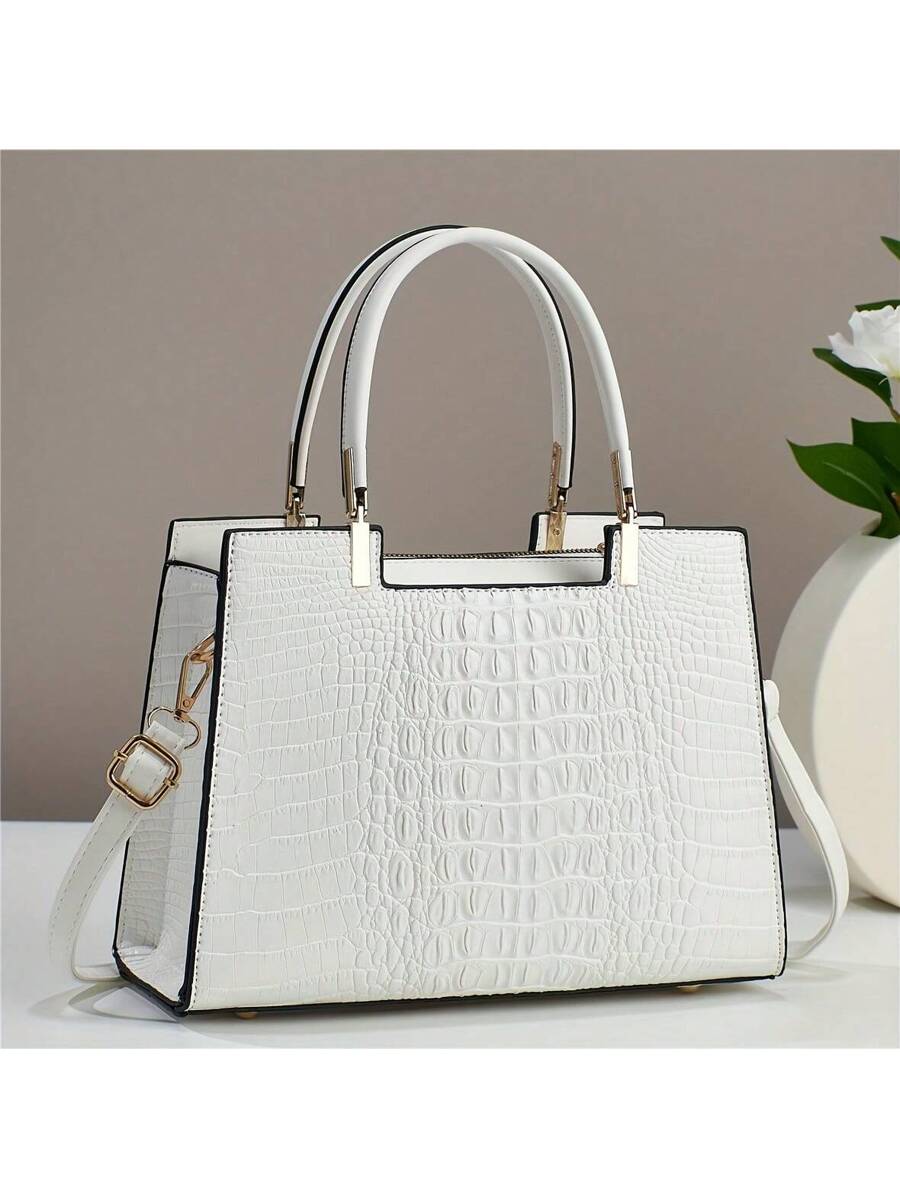 Crocodile Pattern Purses And Handbags For Women Fashion Shoulder Crossbody Tote Bags Stylish Ladies Purses