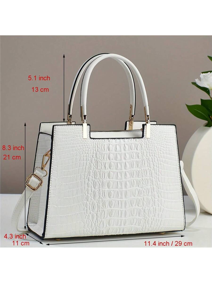 Crocodile Pattern Purses And Handbags For Women Fashion Shoulder Crossbody Tote Bags Stylish Ladies Purses