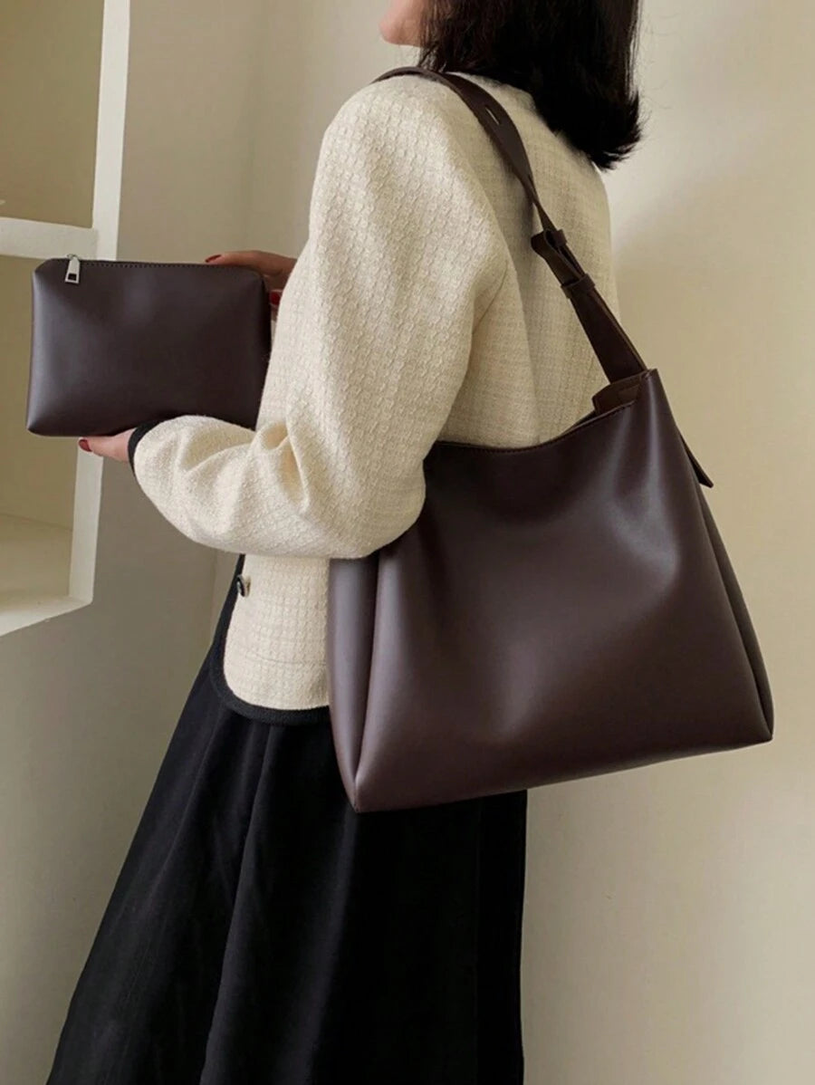 New Vintage Bucket Bag, Casual Shoulder Crossbody Tote Bag, Large Capacity, Retro Inspired Vintage Bag For Women, New Fashionable Big Bags For Women