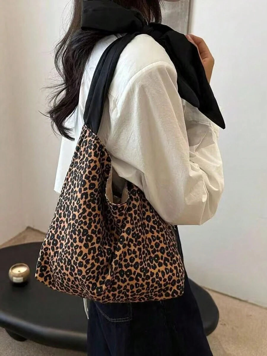 Fashion Cute Bow Handbag, Casual Canvas Shoulder Bag, Suitable For School, Work, Dating, Bow Purse For Women, Cute Bow Bag For Women