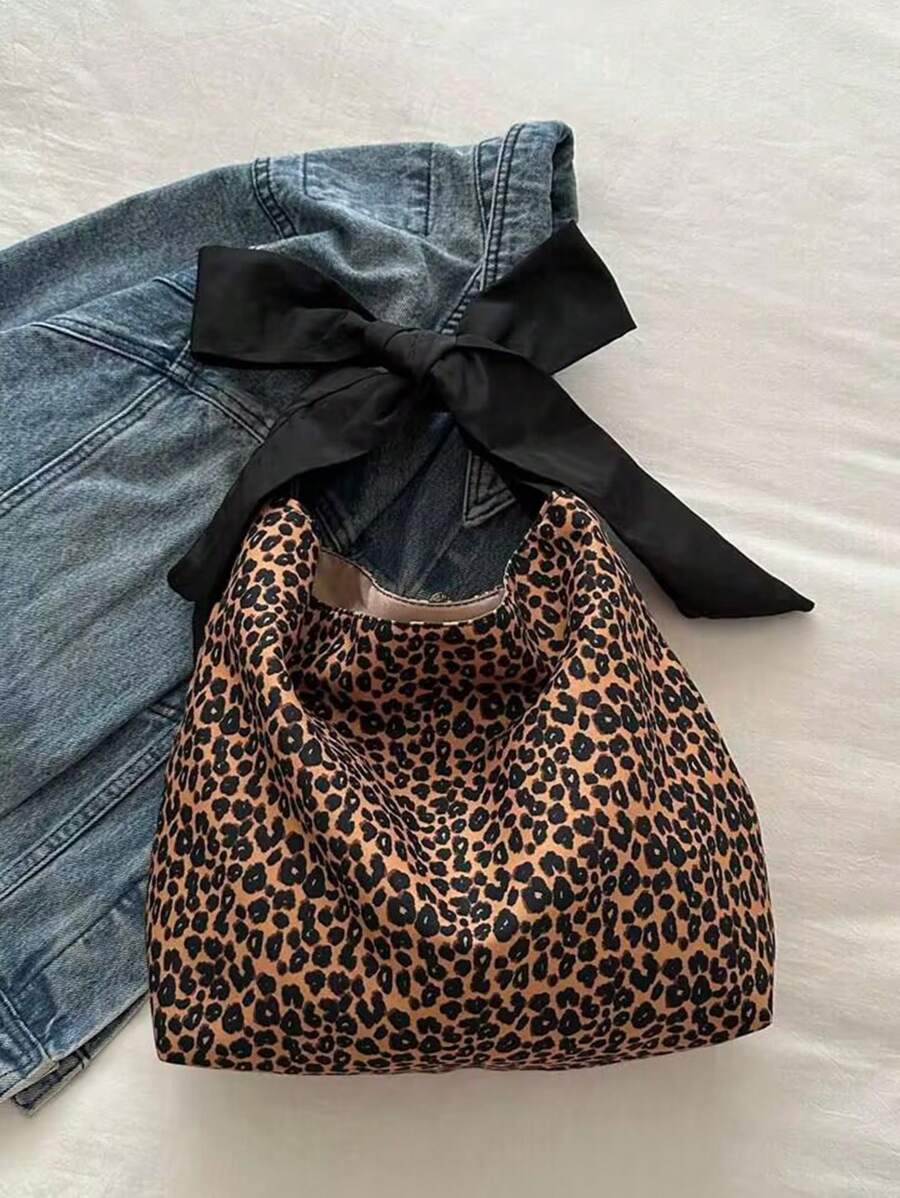 Fashion Cute Bow Handbag, Casual Canvas Shoulder Bag, Suitable For School, Work, Dating, Bow Purse For Women, Cute Bow Bag For Women