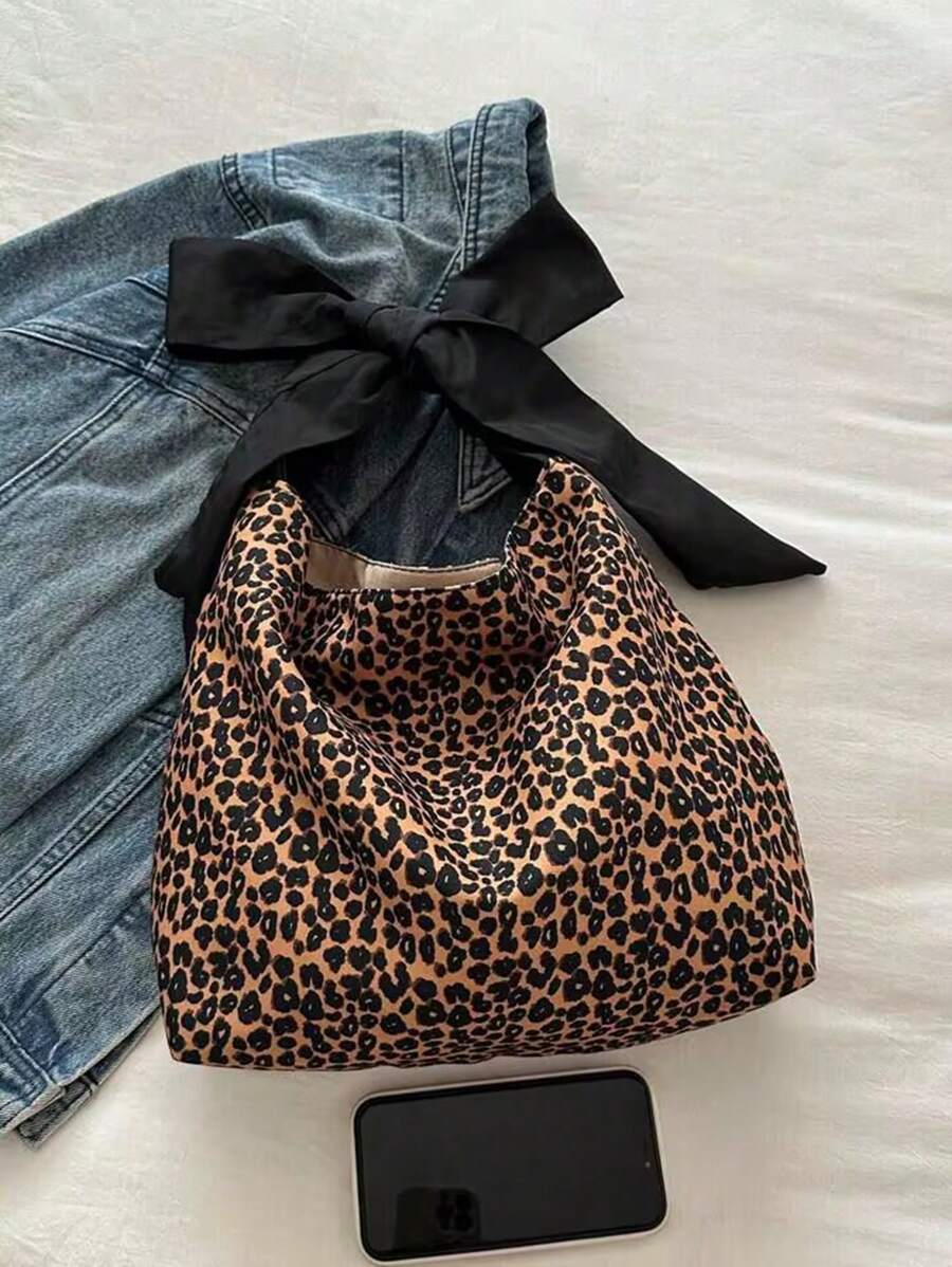 Fashion Cute Bow Handbag, Casual Canvas Shoulder Bag, Suitable For School, Work, Dating, Bow Purse For Women, Cute Bow Bag For Women