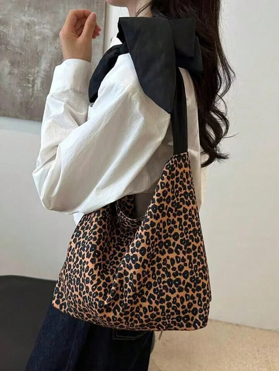 Fashion Cute Bow Handbag, Casual Canvas Shoulder Bag, Suitable For School, Work, Dating, Bow Purse For Women, Cute Bow Bag For Women